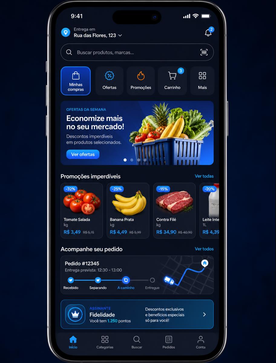 App mobile: App para supermercados e mercados