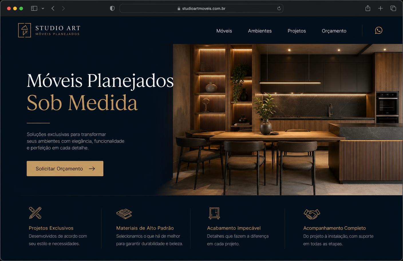 E-commerce: Loja de móveis planejados